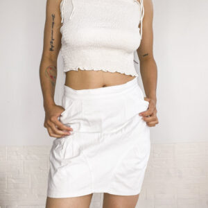 Pollera de jean blanca SALE