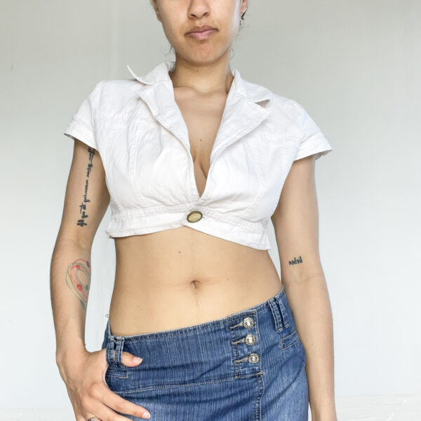 camisa crop - Imagen 2