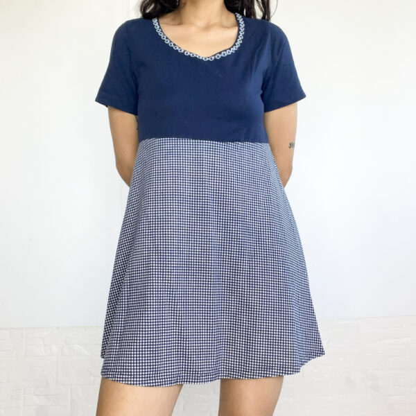 vestido de algodon azul SALE