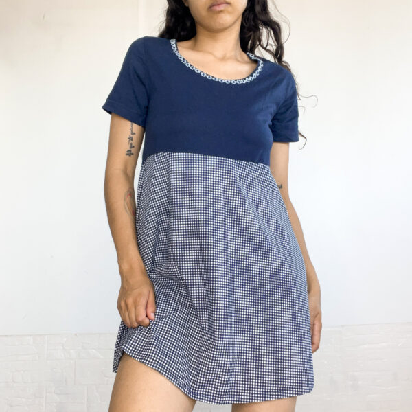 vestido de algodon azul SALE - Imagen 6