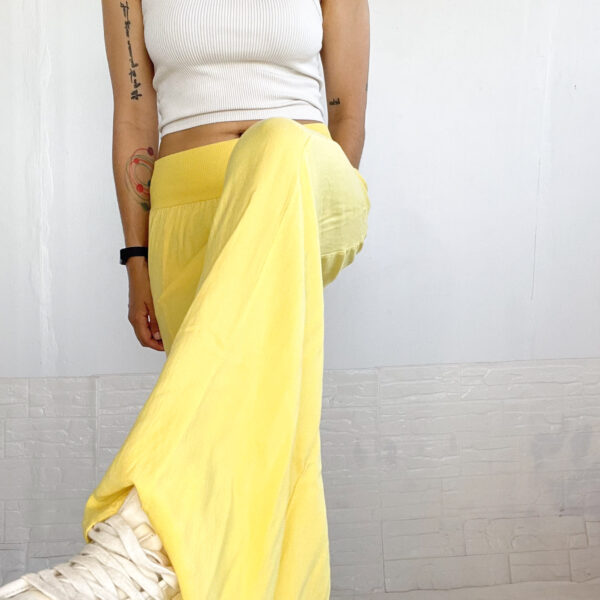 Pantalon de algodon amarillo SALE - Imagen 4