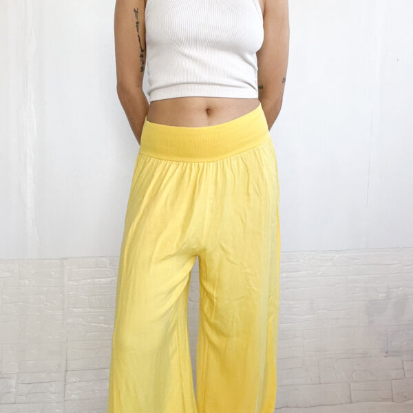 Pantalon de algodon amarillo SALE - Imagen 5