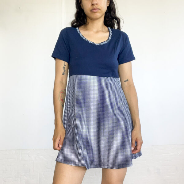 vestido de algodon azul SALE - Imagen 2