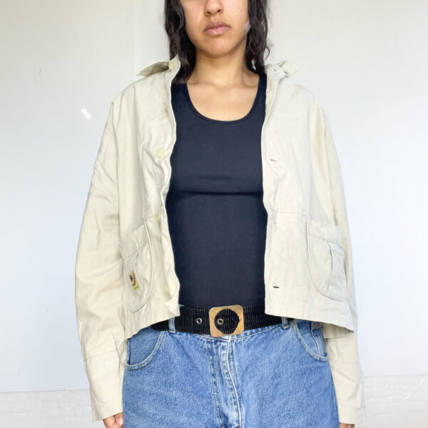 campera beige - Imagen 4