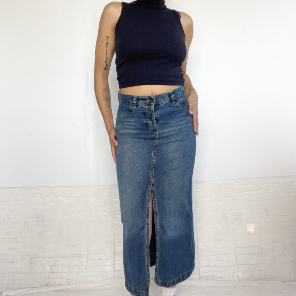 Pollera midi de jean - Imagen 6