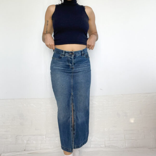 Pollera midi de jean