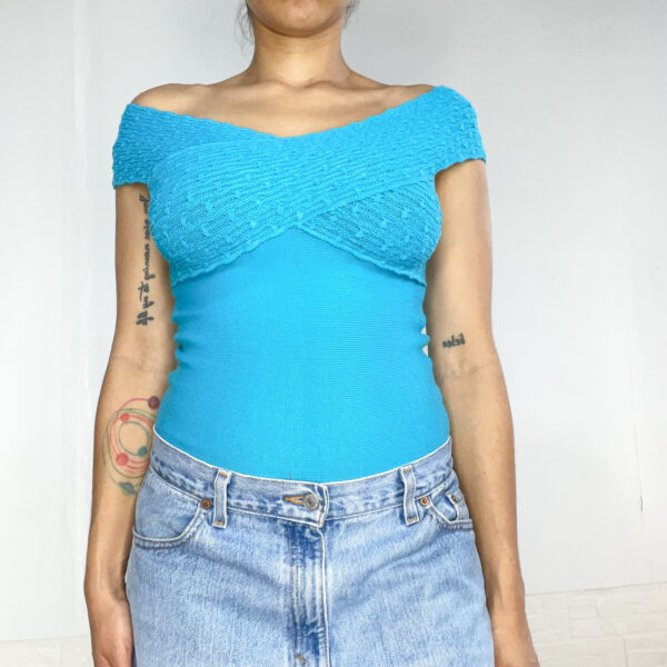 top tejido off shoulders - Imagen 7