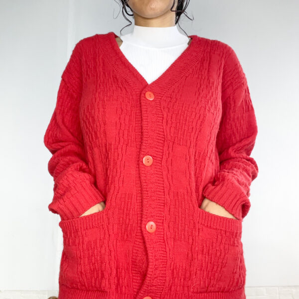 saco tejido rojo - Imagen 3