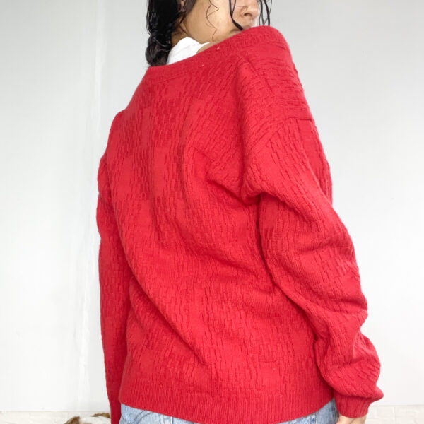 saco tejido rojo - Imagen 4