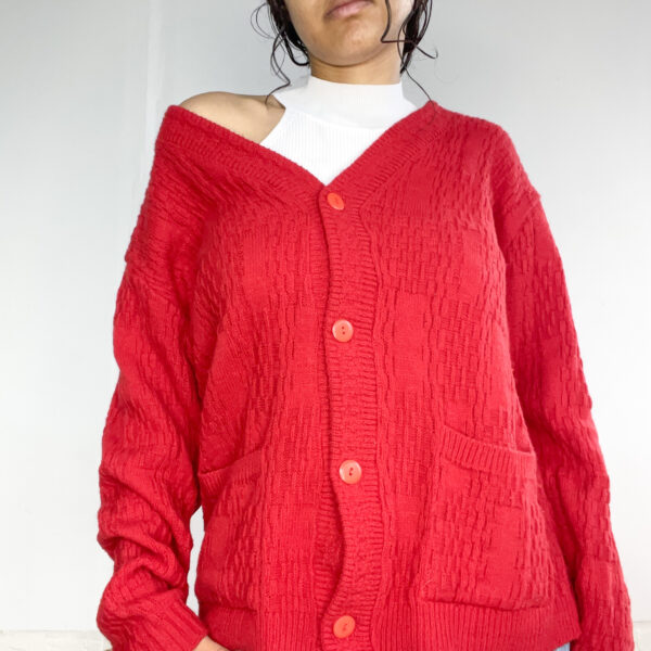 saco tejido rojo - Imagen 5