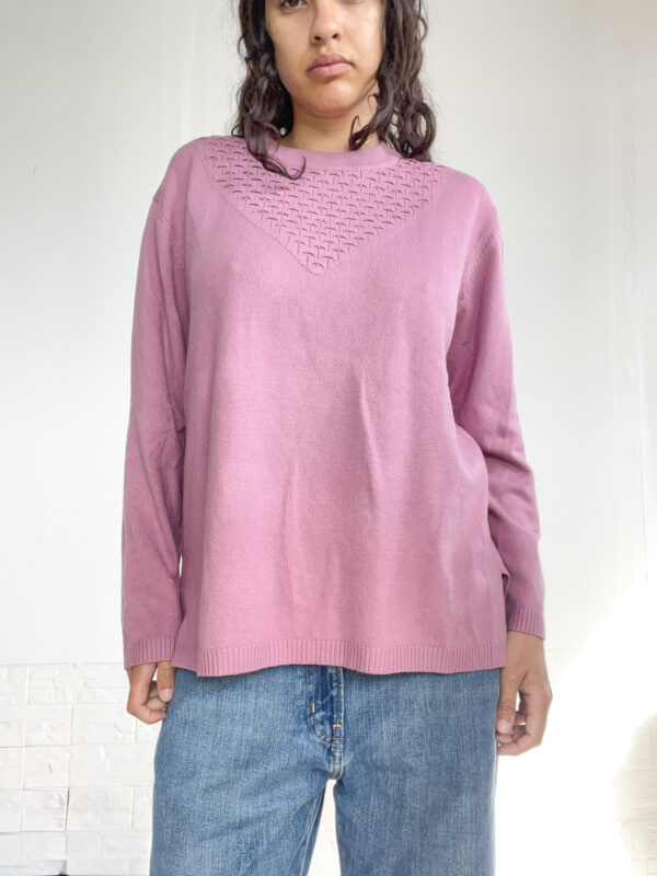 buzo tejido rosado SALE - Imagen 4