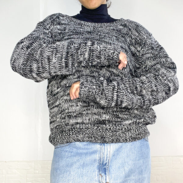 Buzo tejido gris jaspeado - Imagen 6