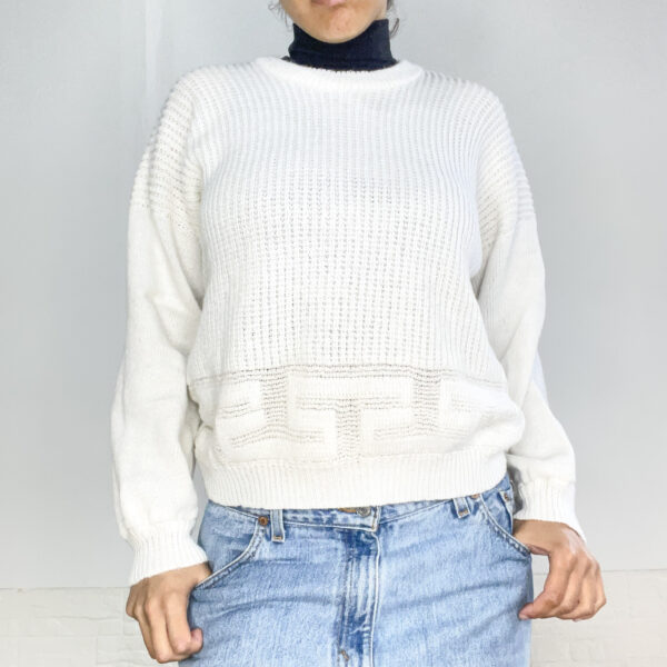 buzo tejido blanco - Imagen 2