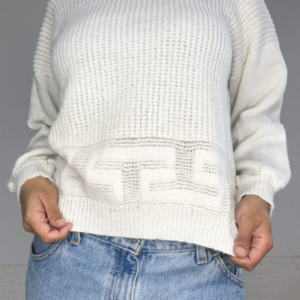 buzo tejido blanco - Imagen 4