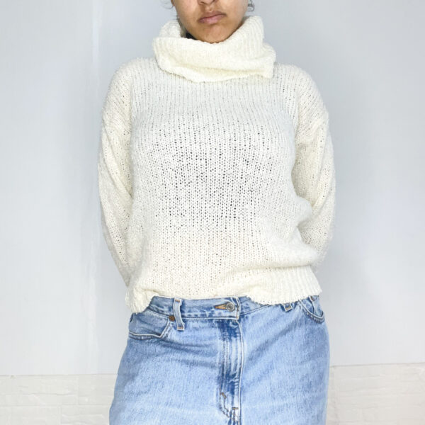 polerita tejida blanca - Imagen 4