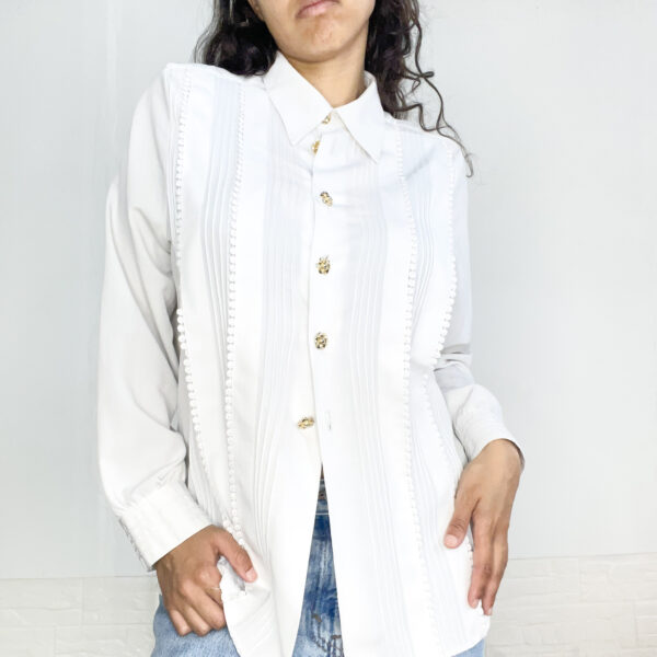 camisa vintage blanca - Imagen 5