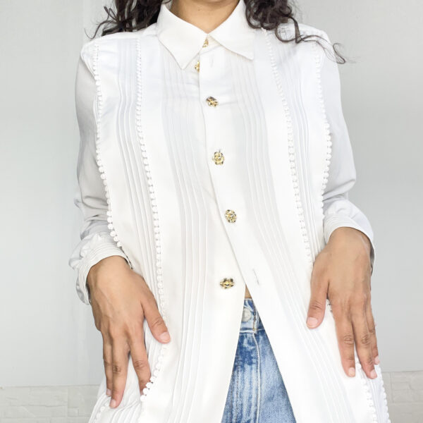 camisa vintage blanca - Imagen 6