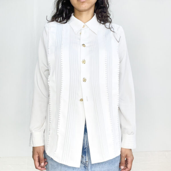 camisa vintage blanca - Imagen 7