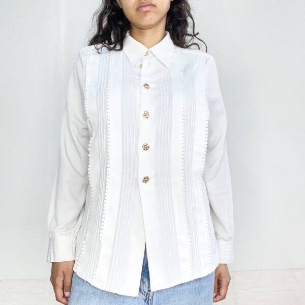 camisa vintage blanca - Imagen 8
