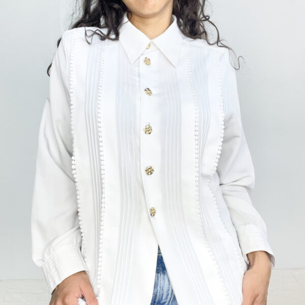 camisa vintage blanca - Imagen 10