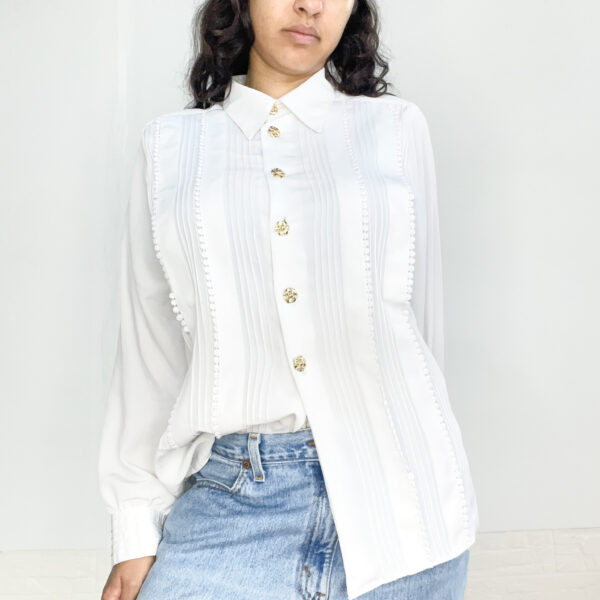 camisa vintage blanca - Imagen 13