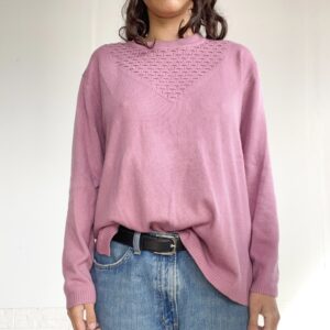 buzo tejido rosado SALE