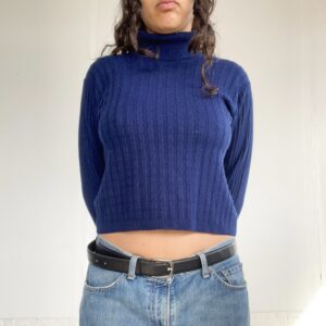 Polera crop azul SALE