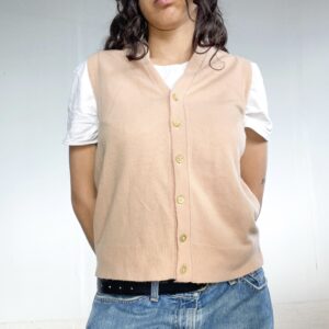 chaleco tejido beige SALE