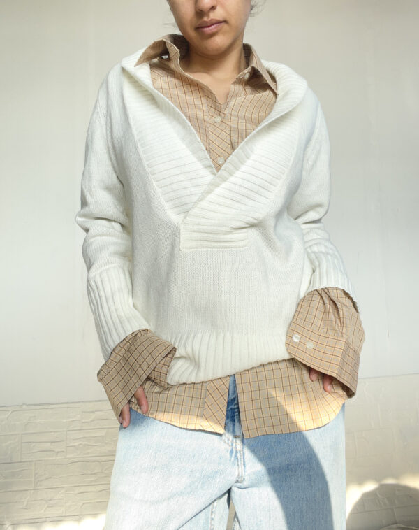buzo tejido blanco - Imagen 2