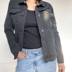 Campera de jean negra