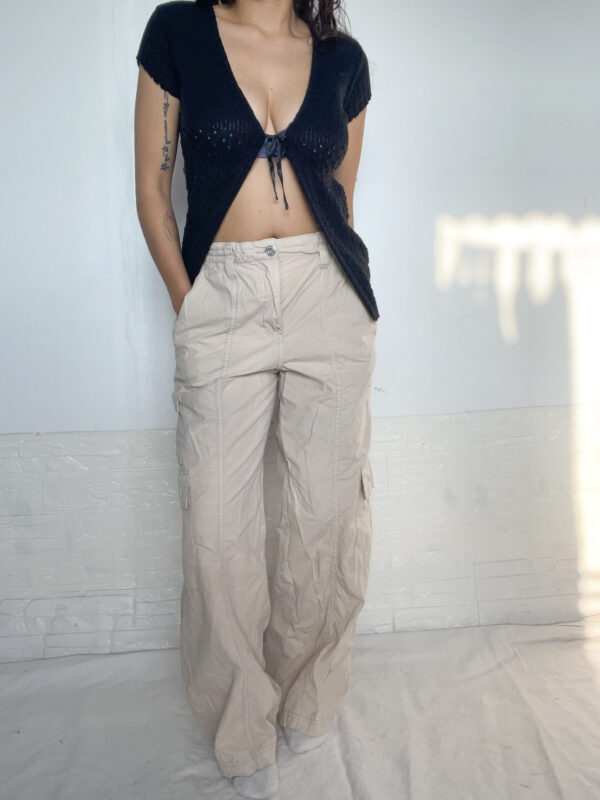 Pantalon beige cargo - Imagen 12