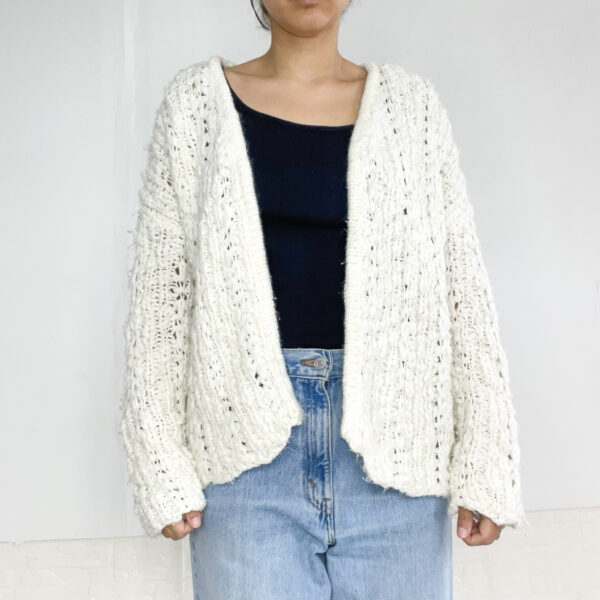 saco tejido blanco - Imagen 2