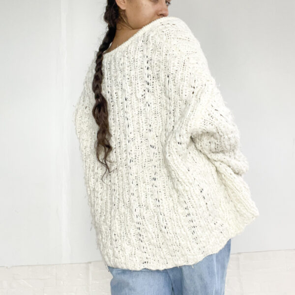 saco tejido blanco - Imagen 4