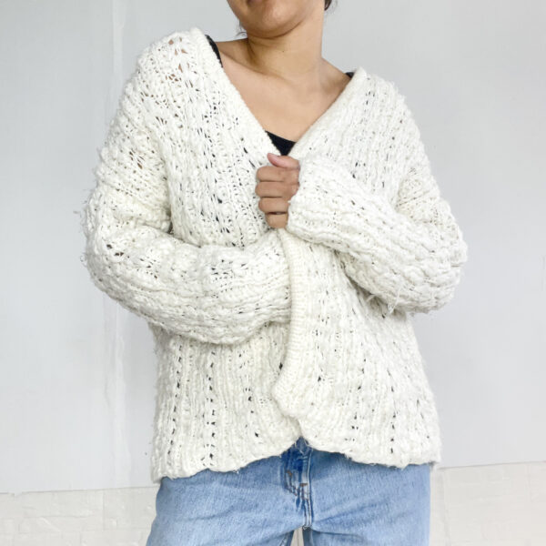saco tejido blanco - Imagen 6