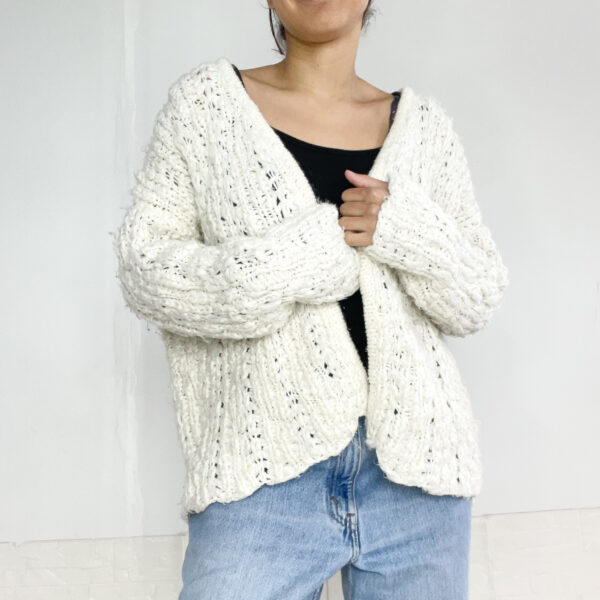 saco tejido blanco