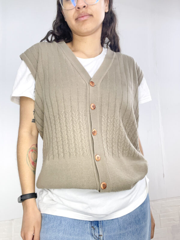chaleco beige SALE - Imagen 2