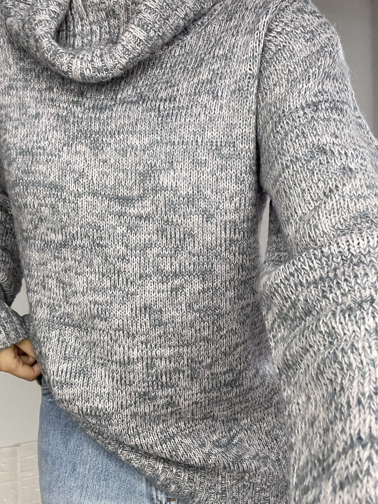 poleron gris jaspeado SALE - Imagen 5