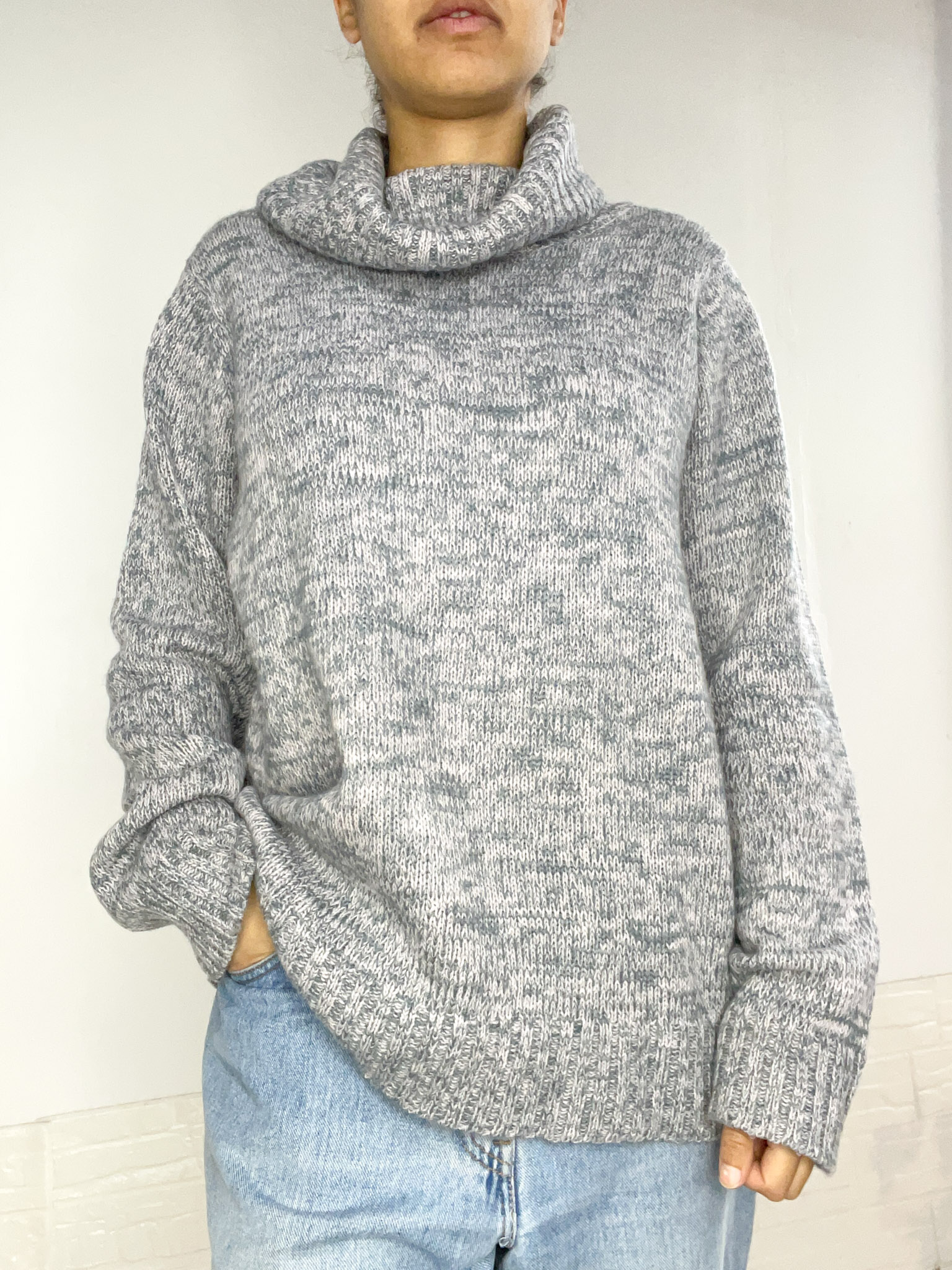 poleron gris jaspeado SALE - Imagen 6