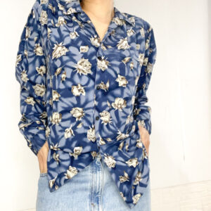 Camisa estampada azul SALE