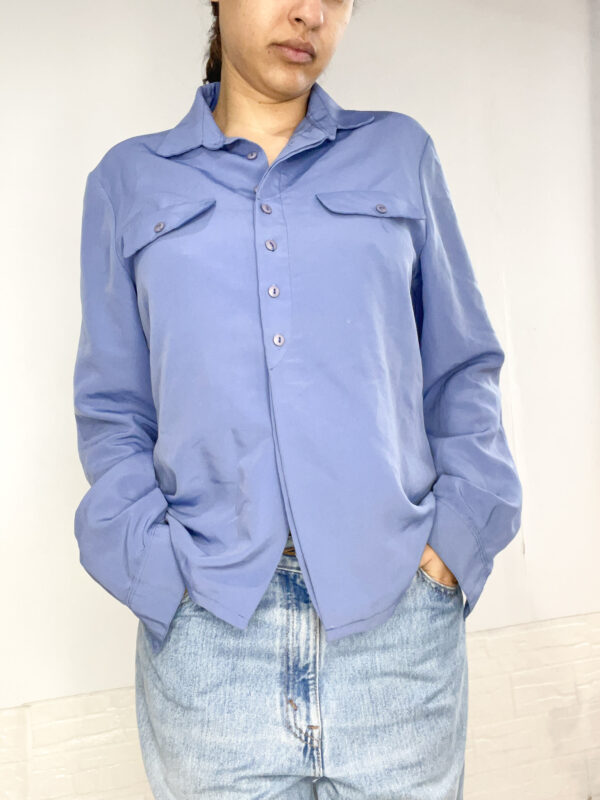 camisa azul SALE - Imagen 3