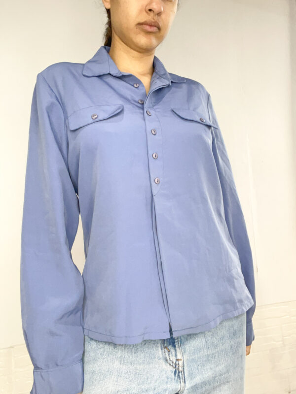 camisa azul SALE - Imagen 4