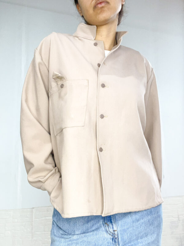 sobrecamisa beige SALE - Imagen 3