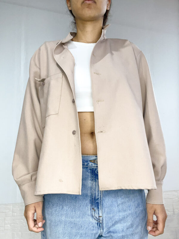 sobrecamisa beige SALE - Imagen 7