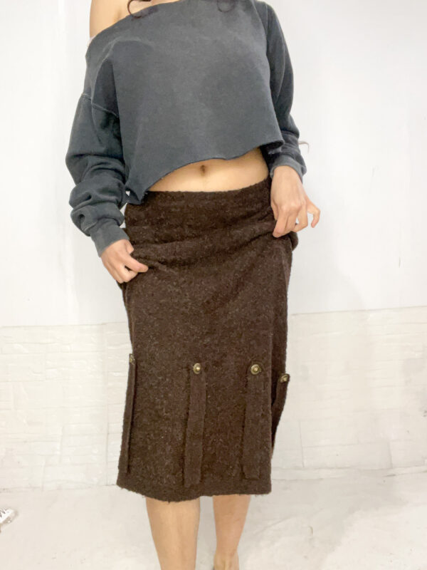 pollera tejida marrón SALE - Imagen 6