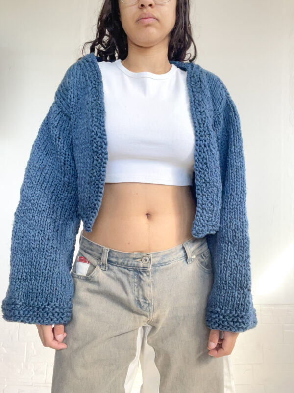 saco crop tejido reworked - Imagen 7