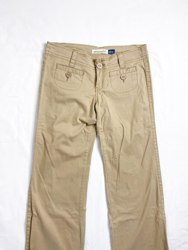 pantalón tiro bajo beige SALE - Imagen 9
