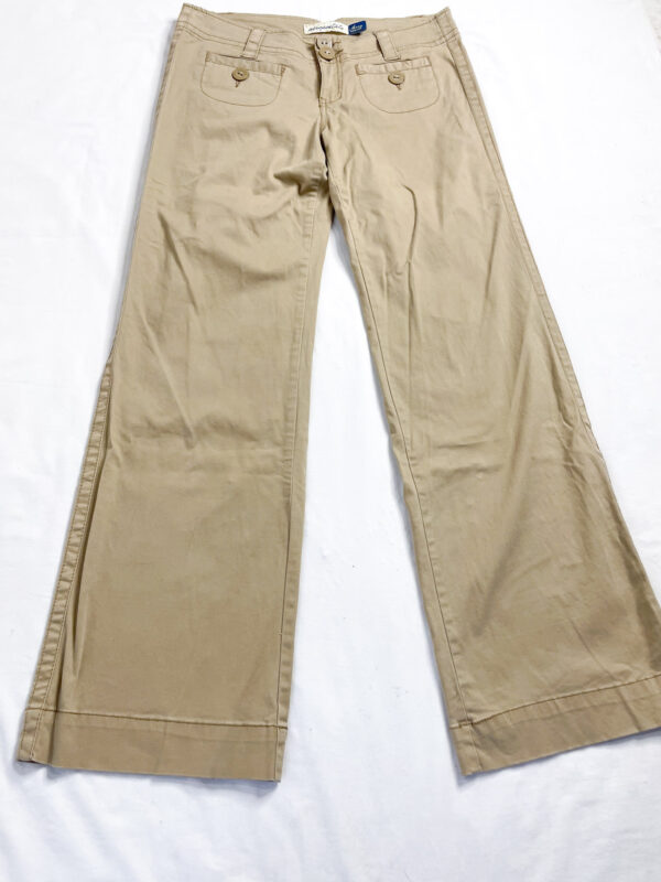 pantalón tiro bajo beige SALE - Imagen 11