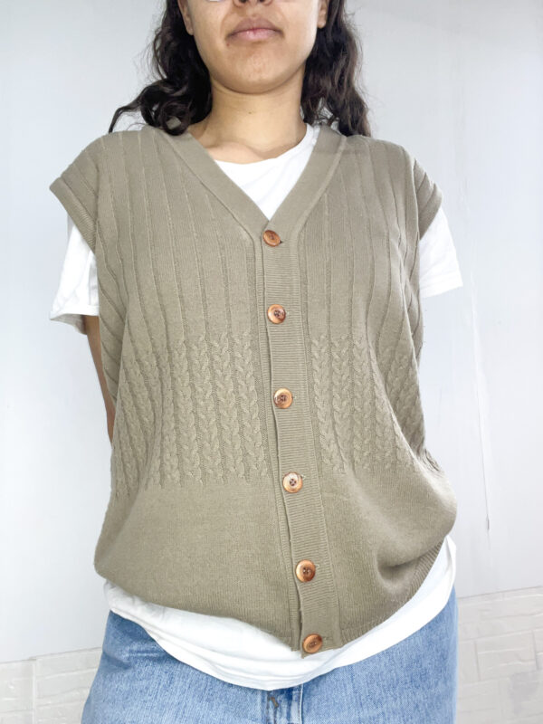 chaleco beige SALE - Imagen 5