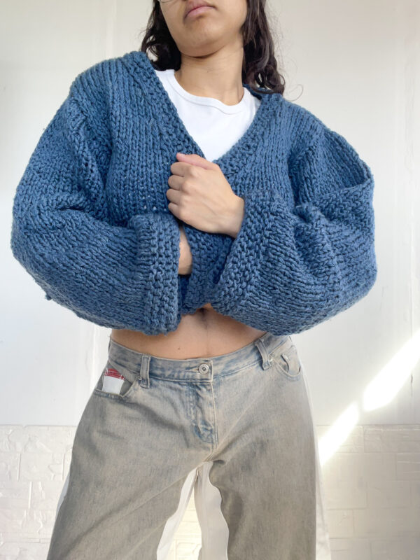 saco crop tejido reworked - Imagen 13