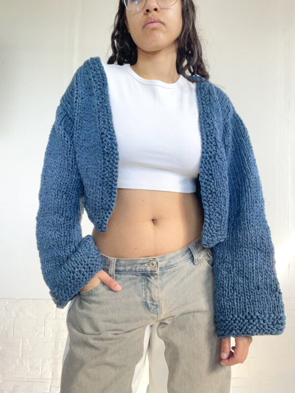 saco crop tejido reworked - Imagen 16